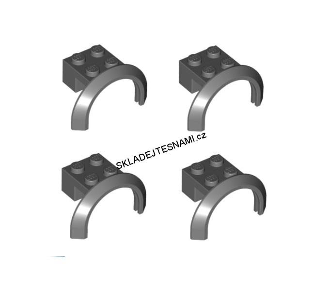 LH731 LEGO HRANÉ BLATNÍKY ŠEDÉ 4 ks