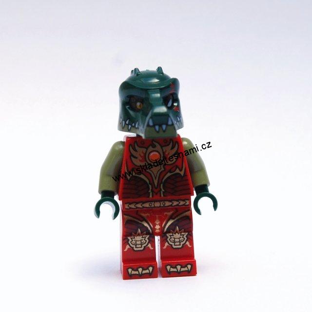 LN406 LEGO NOVÁ MINIFIGURKA NOVÁ MUŽ S KROKODÝLÍ HLAVOU