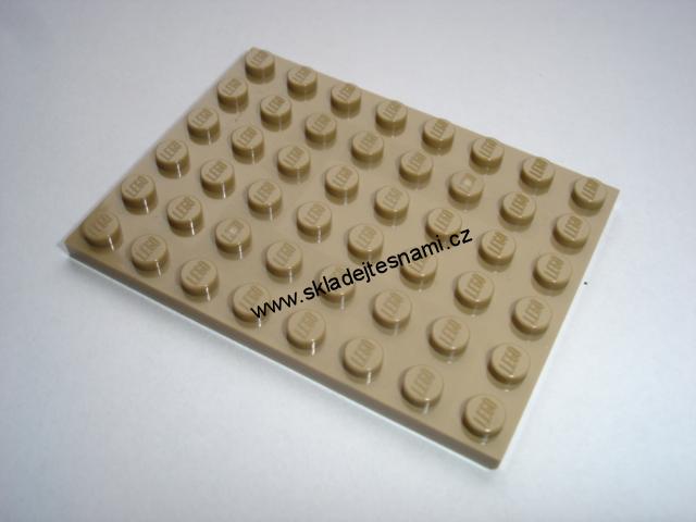 LH916 LEGO HRANÁ PODLOŽKA BÉŽOVÁ 6X8 NOPKŮ