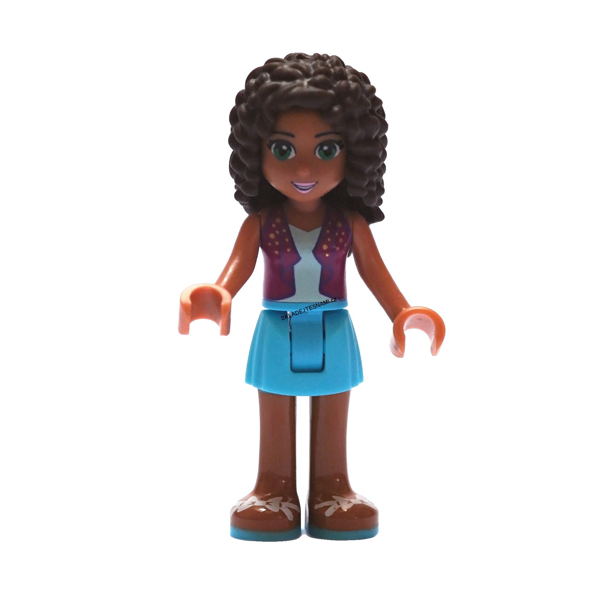 LN1116 LEGO NOVÁ MINIFIGURKA FRIENDS TMAVÁ PLEŤ