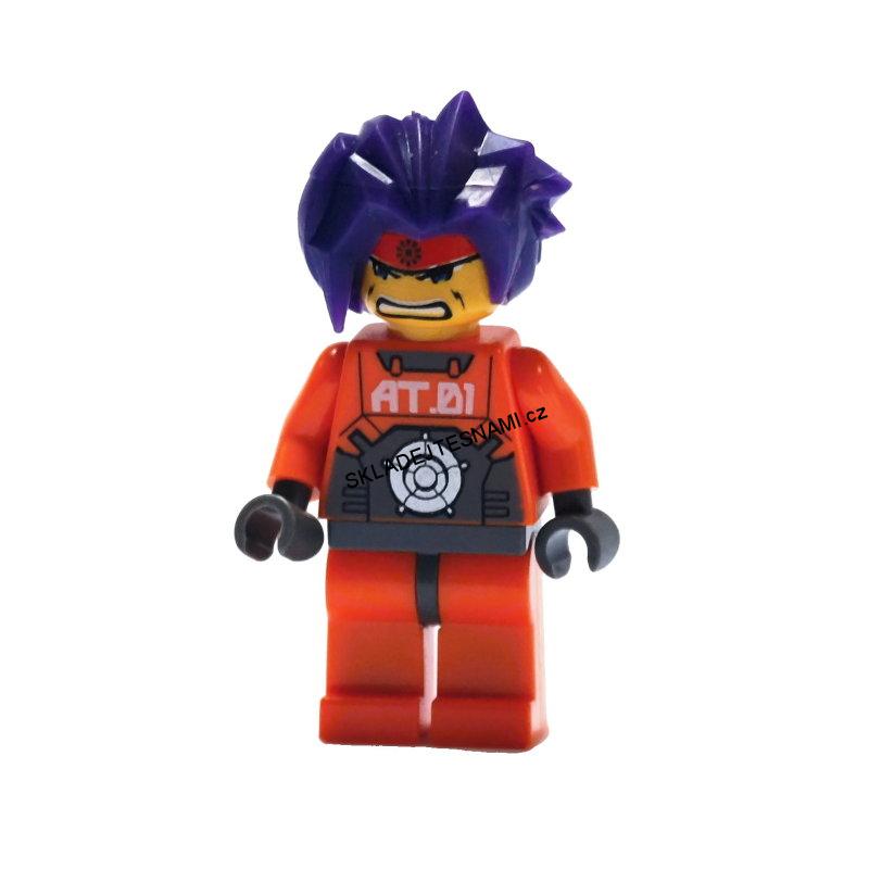 LN1203 LEGO NOVÁ MINIFIGURKA ORANŽOVÁ FIALOVÉ VLASY MAGNETICKÁ