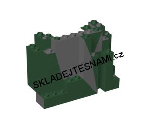 LH1273 LEGO SKÁLA HRANÁ VELKÁ ŠEDO ZELENÁ ŽÍHANÁ