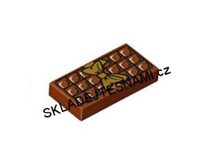 F537 LEGO NOVÝ DÍL TABULKA ČOKOLÁDA - POTISK