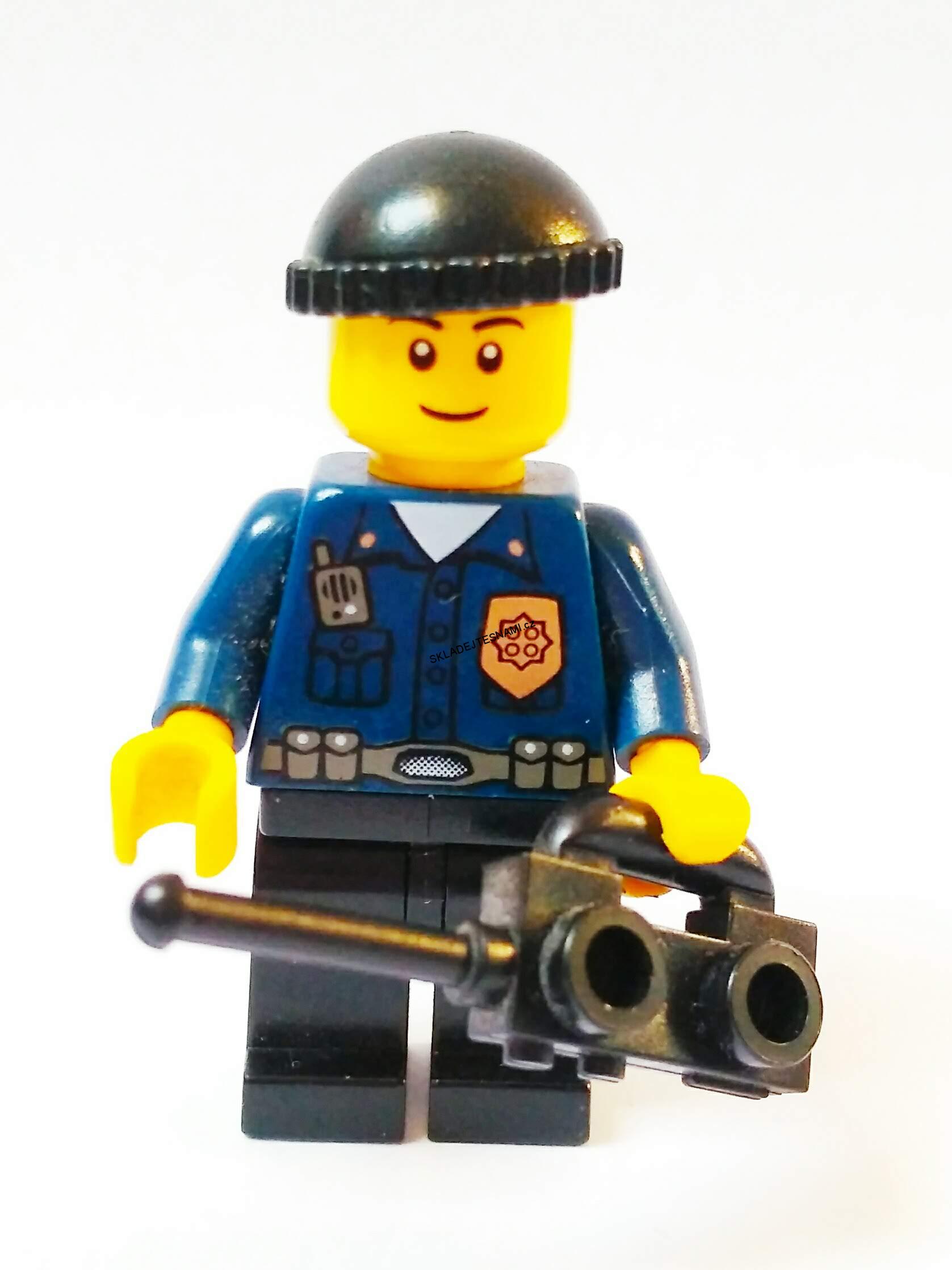 Lh521 LEGO HRANÁ MINIFIGURKA CITY POLICISTA S VYSÍLAČKOU