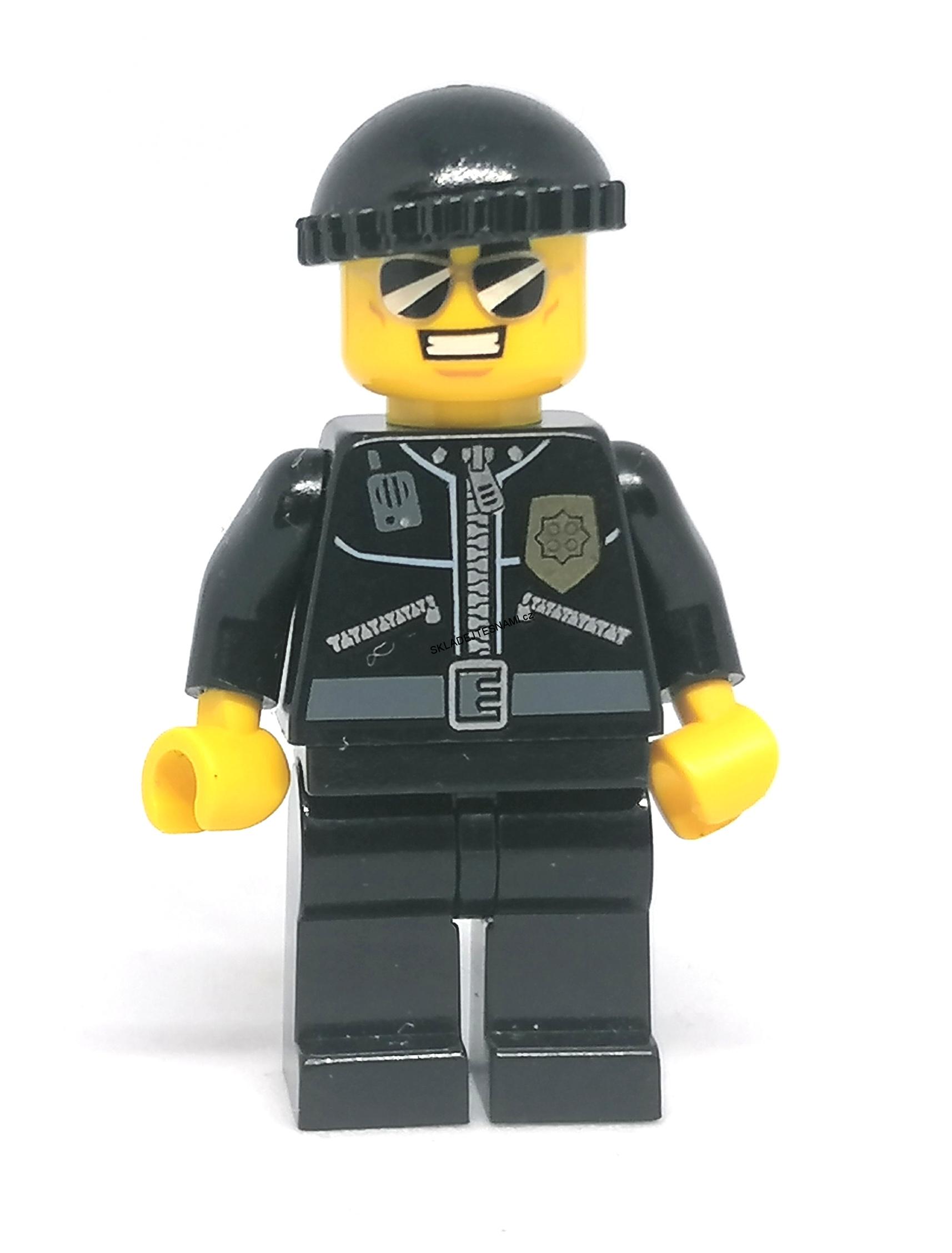 Lh588 LEGO HRANÁ MINIFIGURKA POLICISTA V ČERNÝCH BRÝLÝCH
