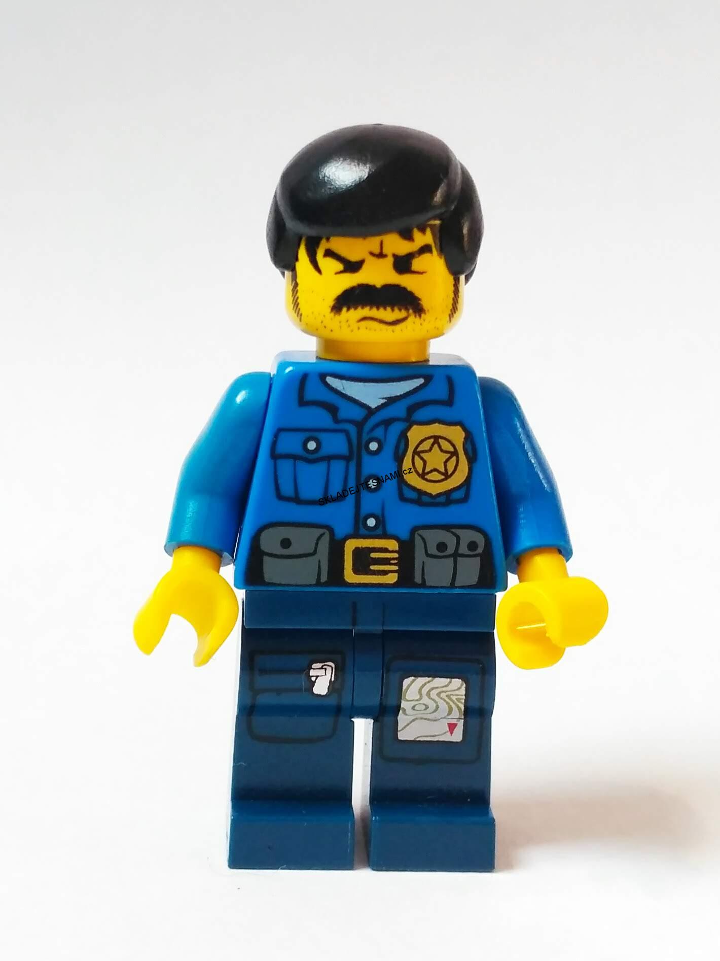 LH779 LEGO HRANÁ MINIFIGURKA VOUSATÝ POLICISTA