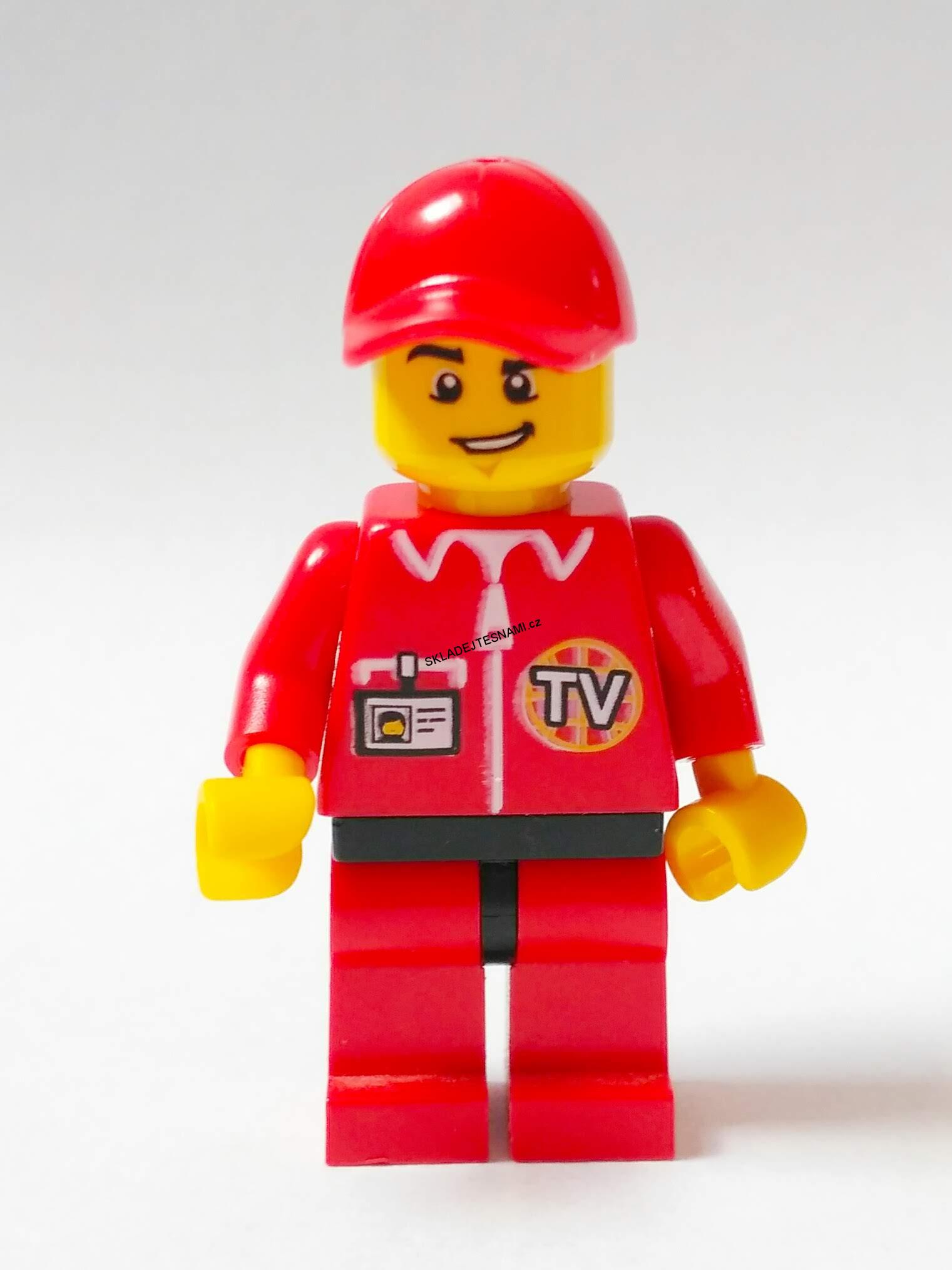 LH857 LEGO HRANÁ MINIFIGURKA PRACOVNÍK TELEVIZE