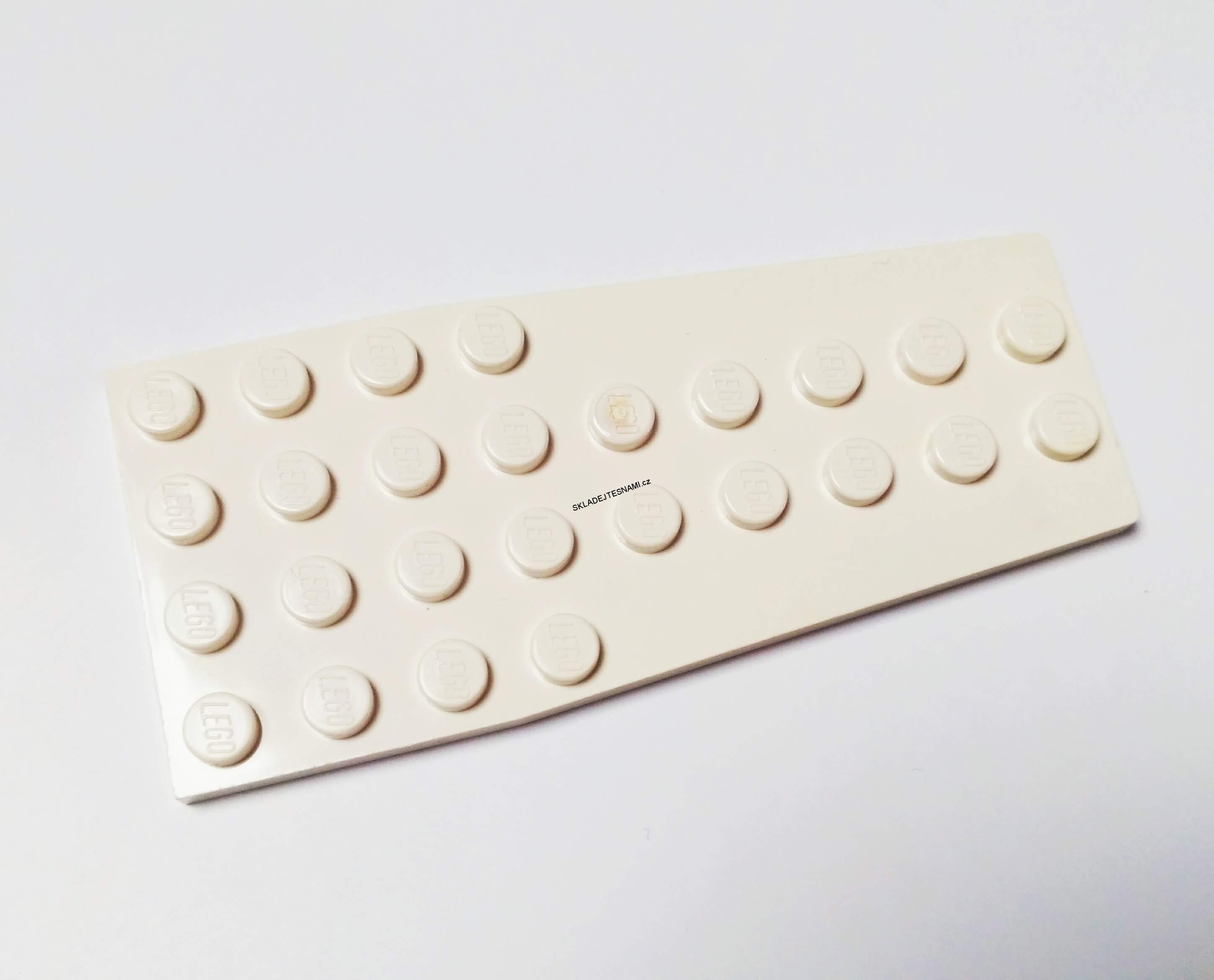 LH1451 LEGO HRANÝ DÍL ZKOSENÁ BÍLÁ DESTIČKA 4X9 NOPKŮ