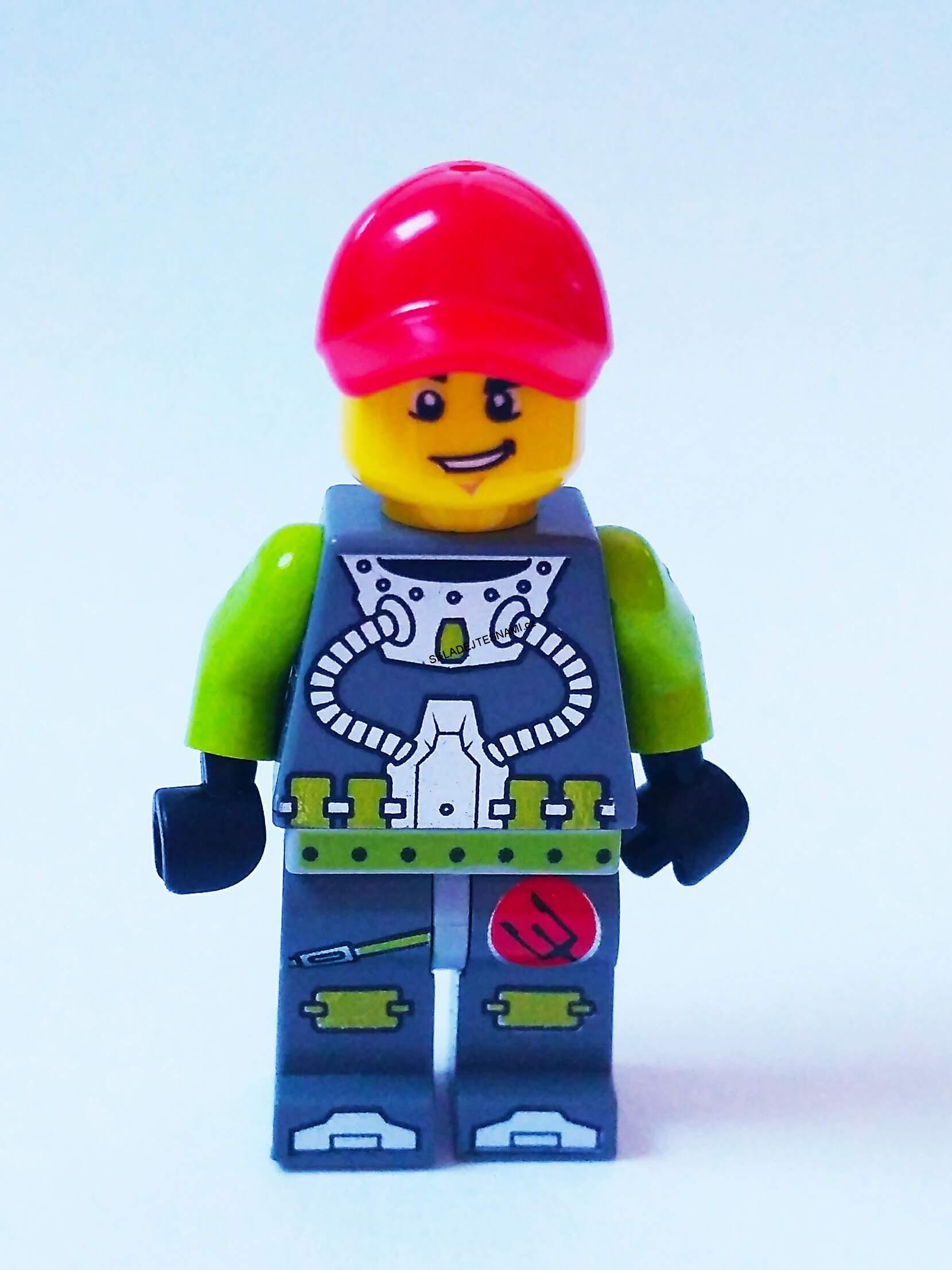 LH894 LEGO HRANÁ MINIFIGURKA ČLEN POTÁPĚČSKÉ TÝMU V KŠILTOVCE