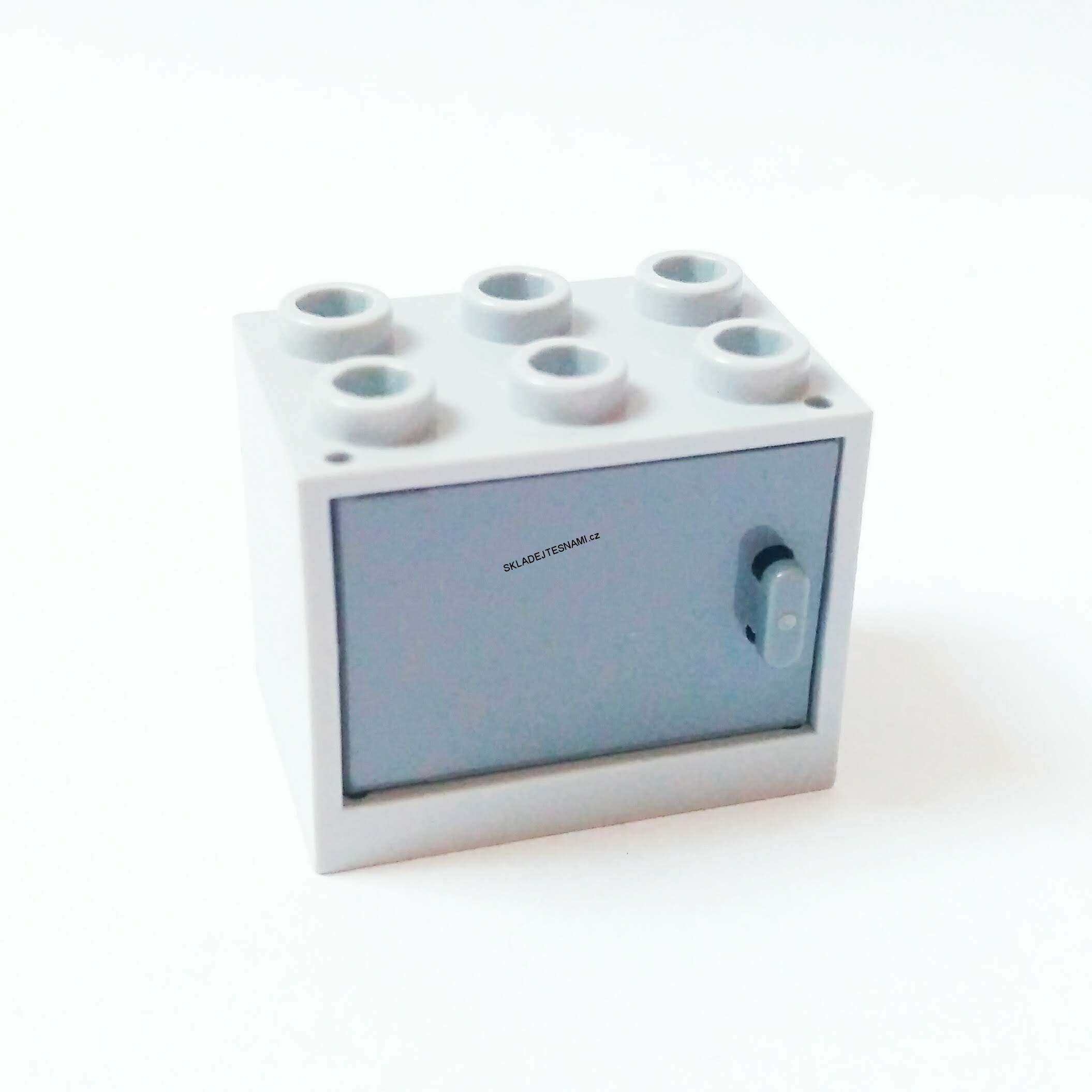LH1524 LEGO HRANÝ DÍL ŠEDÁ BEDNA OTVÍRACÍ