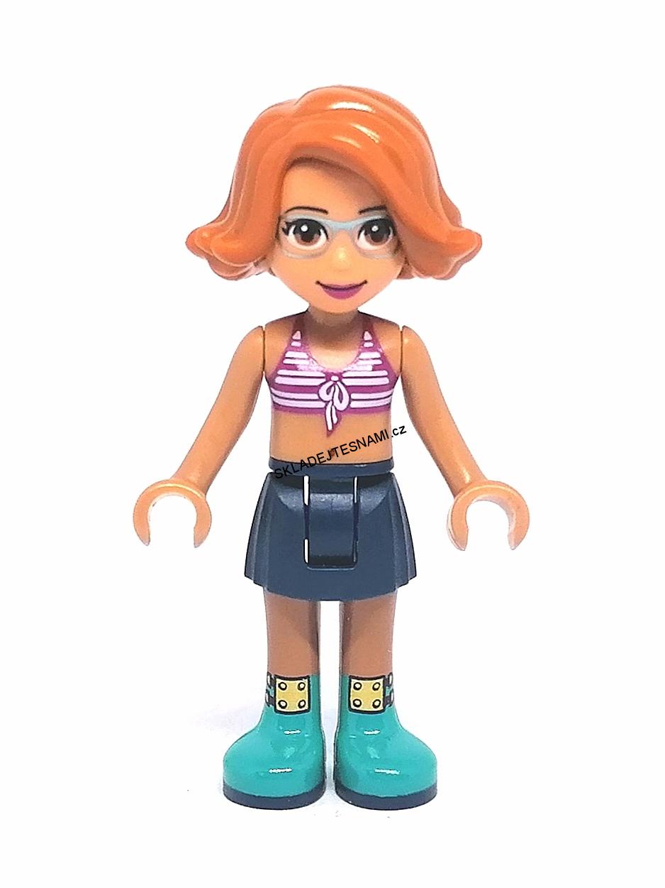 LN2152 LEGO NOVÁ MINIFIGURKA FRIENDS TMAVÁ PLEť