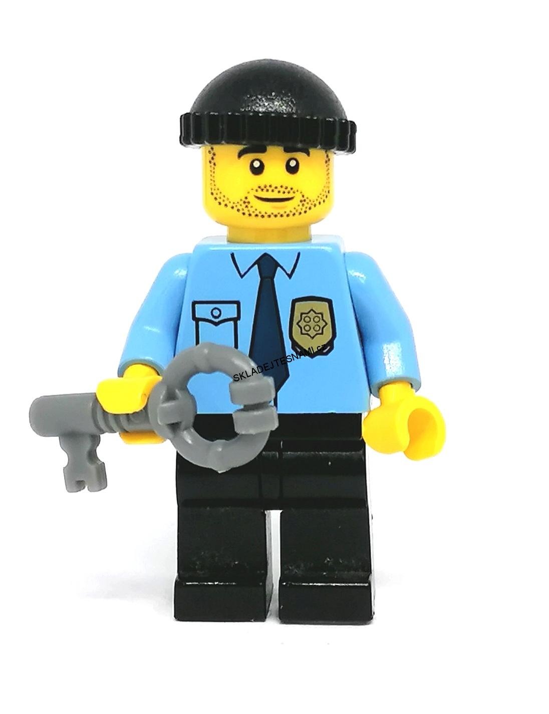 LH2111 HRANÁ LEGO MINIFIGURKA POLICISTA S KLÍČEM OD VĚZENÍ