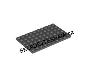 LH1942 LEGO HRANÁ DESTIČKA 6X10 NOPKŮ TMAVĚ ŠEDÁ