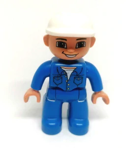 H198 DUPLO HRANÁ FIGURKA DĚLNÍK V MODRÉ KOMBINÉZE