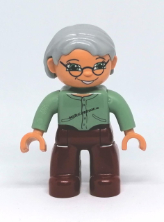 H523 DUPLO HRANÁ FIGURKA BABIČKA ŠEDÉ VLASY