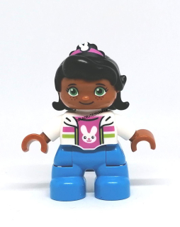 H531 DUPLO HRANÁ FIGURKA HOLČIČKA S KRÁLÍČKEM NA TRIČKU