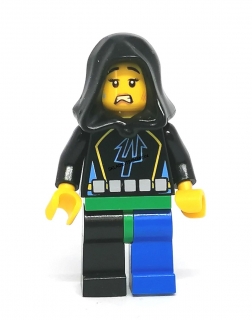 LH2843 LEGO HRANÁ MINIFIGURKA V ČERNÉ KÁPI