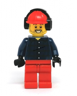 LH2849 LEGO HRANÁ MINIFIGURKA DĚLNÍK SE SLUCHÁTKY