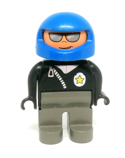H354 DUPLO HRANÁ FIGURKA MOTORKÁŘ POLICISTA MODRÁ HELMA