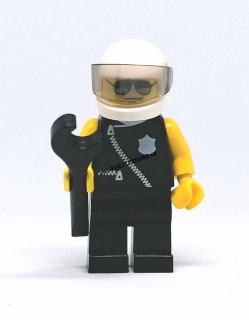 LH352 LEGO HRANÁ MINIFIGURKA POLICISTA V HELMĚ S MONTÁŽNÍM KLÍČEM