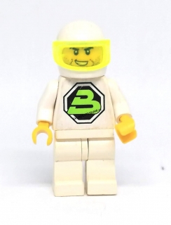 LH3252 LEGO HRANÁ MINIFIGURKA V BÍLÉ HELMĚ