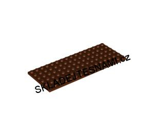 LH2214 LEGO HRANÝ DÍL PODLOŽKA DESTIČKA 6X16 NOPKŮ ČERVENOHNĚDÁ