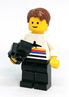 LH1015 LEGO HRANÁ MINIFIGURKA MUŽ S FOŤÁKEM CESTOVATEL