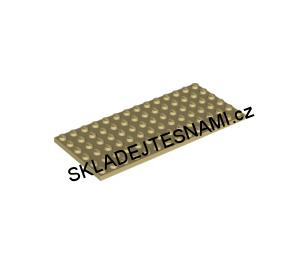 LH2373 LEGO HRANÝ DÍL PODLOŽKA DESTIČKA BÉŽOVÁ/TAN 6X14 NOPKŮ