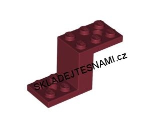 LH2378 LEGO NOVÁ KOSTKA PROFIL "Z" VÍNOVÁ