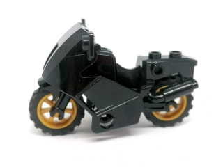 LH2388 LEGO HRANÁ MOTORKA ČERNÁ ZLATÁ KOLA