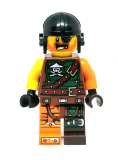 LH1125 LEGO HRANÁ MINIFIGURKA NINJAGO ORANŽOVO HNĚDÁ