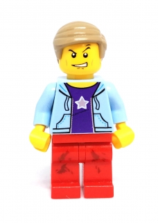 LH1432 HRANÁ MINIFIGURKA MUŽ ČEVENÉ KALHOTY