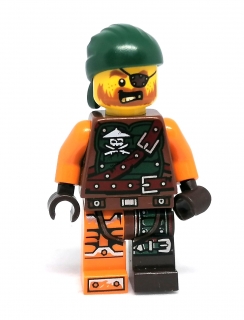 LH1722 HRANÁ MINIFIGURKA NINJAGO S PÁSKOU PŘES OKO 