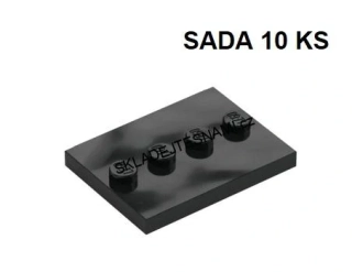 LH404 LEGO DESTIČKY PLOCHÉ HRANÉ 10 KS ČERNÉ