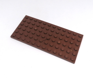 LH2407 LEGO HRANÉ DESTIČKA PODLOŽKA ČERVENOHNĚDÁ 6X12