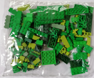 SCL403 NOVÉ LEGO DÍLY ODSTÍNY ZELENÉ 135 GRAMŮ (11016)