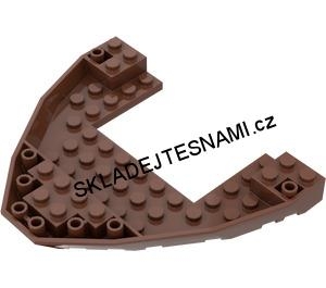 LH2539 LEGO HRANÝ DÍL LODI 12X10 NOPKŮ HNĚDÝ