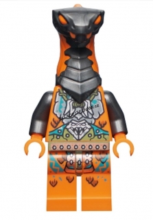 LH3321 LEGO HRANÁ MINIFIGURKA NINJAGO COBRA MECHANIC ORANŽOVÁ S TMAVOU HLAVOU