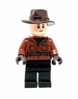 LH3337 LEGO HRANÁ MINIFIGURKA MUŽ V KLOBOUKU KOVBOJ NEBO DOBRODRUH