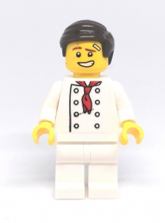 LH3375 LEGO HRANÁ MINIFIGURKA KUCHAŘ S NÁPLASTÍ NA ČELE
