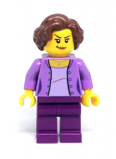 LH3400 LEGO HRANÁ MINIFIGURKA ŽENA FIALOVÁ KOŠILE