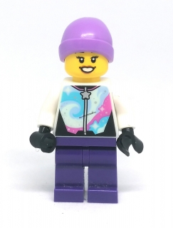 LH3407 LEGO HRANÁ MINIFIGURKA ŽENA LYŽAŘKA KRASOBRUSLAŘKA