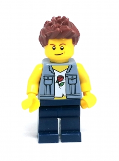 LH3426 LEGO HRANÁ MINIFIGURKA MUŽ V DŽÍNOVÉ VESTĚ