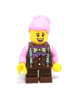 LH3554 LEGO HRANÁ MINIFIGURKA HOLČIČKA S RŮŽOVÝMI VLASY