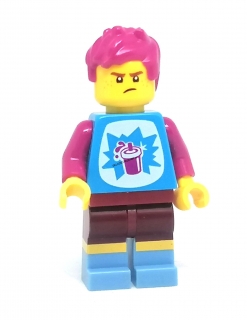LH3650 LEGO HRANÁ MINIFIGURKA MUŽ- RŮŽOVÉ VLASY