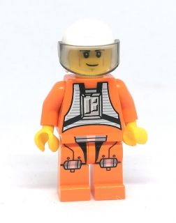 LH3706 LEGO HRANÁ MINIFIGURKA KOSMONAUT ORANŽOVÝ OBLEK