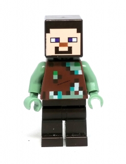 LH3741 LEGO HRANÁ MINIFIGURKA STEVE/DROWNED