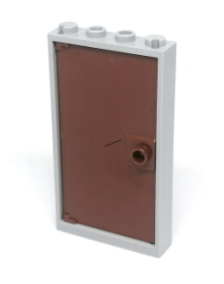 LH2606 LEGO HRANÉ DVEŘE ŠEDÝ RÁM HNĚDÁ VÝPLŇ