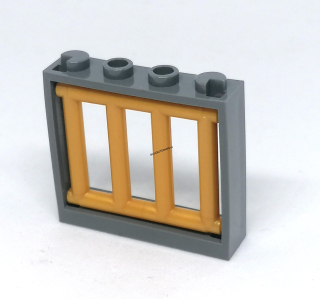 LH2612 LEGO HRANÉ OKNO MŘÍŽ RÁM ŠEDÝ