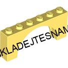 LH2615 LEGO NOVÝ DÍL SVĚTLE ŽLUTÝ OBLOUK 1X6X2